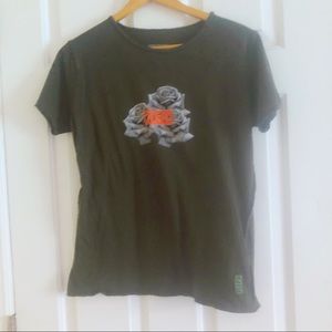 Kith x sm t shirt raw hem exposed stitching